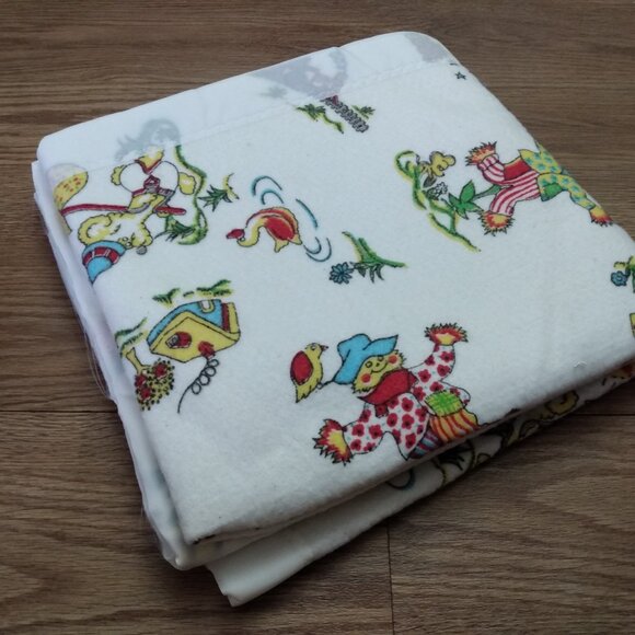 Vintage Baby Blanket White "Mini Bear" by Bunny Esmond NEW IN PACKAGE 36"x50" - Picture 7 of 16